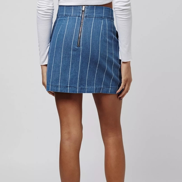 3 for $15 Topshop MOTO stripe a-line skirt EUC - Picture 3 of 8